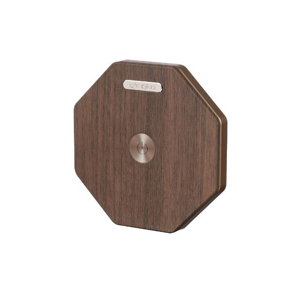 Gingko Natural Wood Twist Hexagon LED Desk Lamp