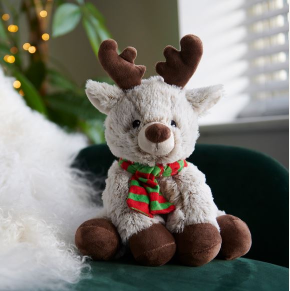 Warmies Christmas Reindeer 13" Microwavable & Cooling Soft Toy Lavender Scent