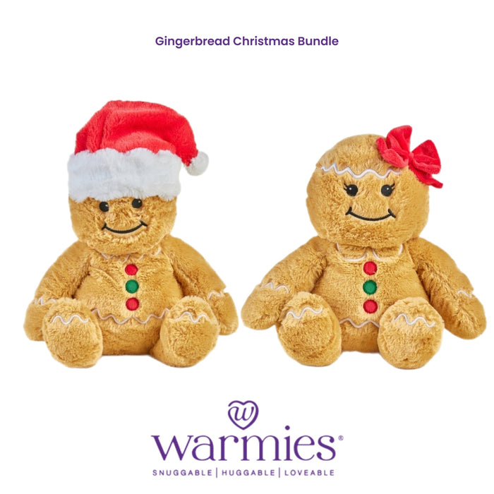 Warmies Gingerbread Microwavable Lavender Scented Soft Toy Bundle