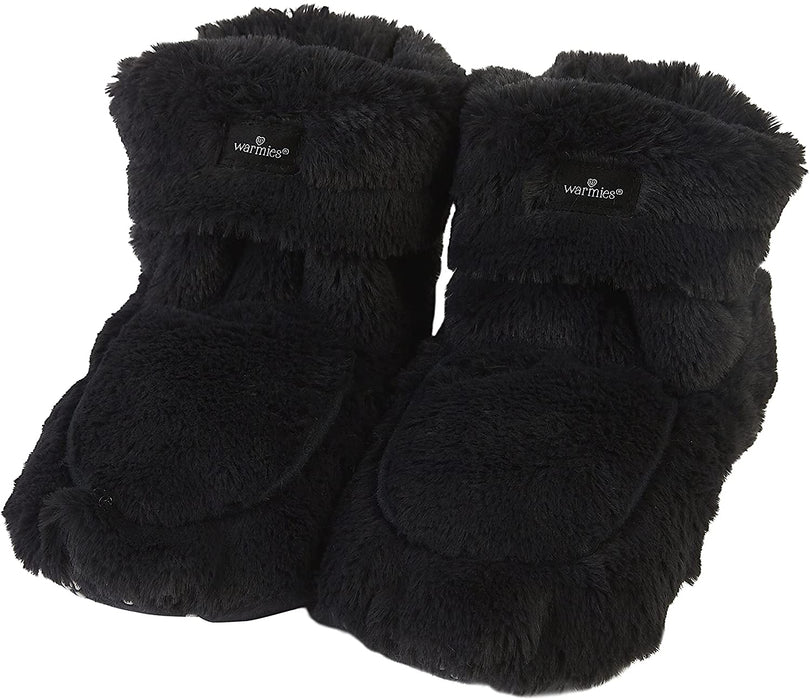 Warmies Wellness Microwavable Heat-Up Soft Slipper Boots Wheat Filled Lavender Scented (One Size UK 3-7)