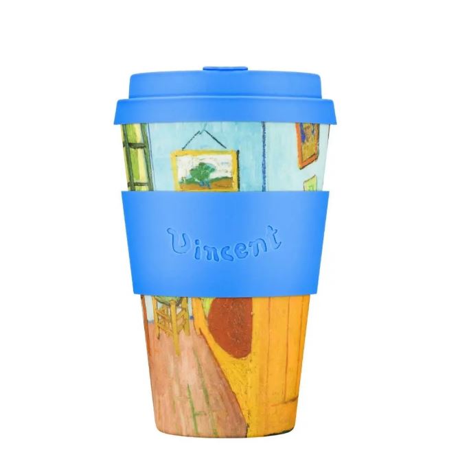 12oz 350ml Vincent Van Gogh Ecoffee Cup Reusable Eco-Friendly Plant Based Coffee Cup (More Colours Available)