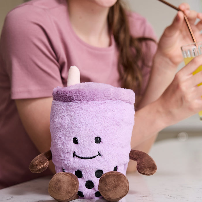 Warmies Boba Bubble Tea Microwavable Lavender Scented Soft Toy