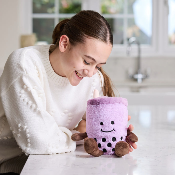 Warmies Boba Bubble Tea Microwavable Lavender Scented Soft Toy