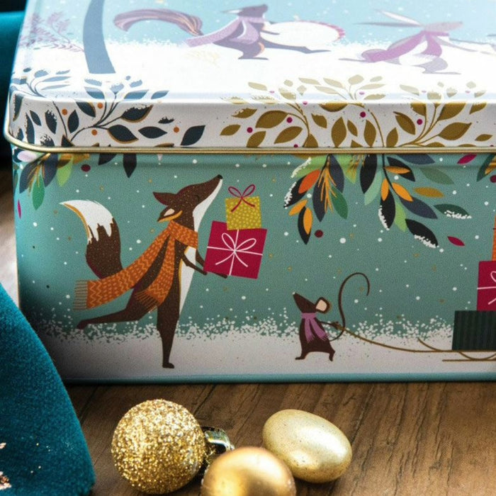 Sara Miller Woodland Tales Christmas Storage Tin