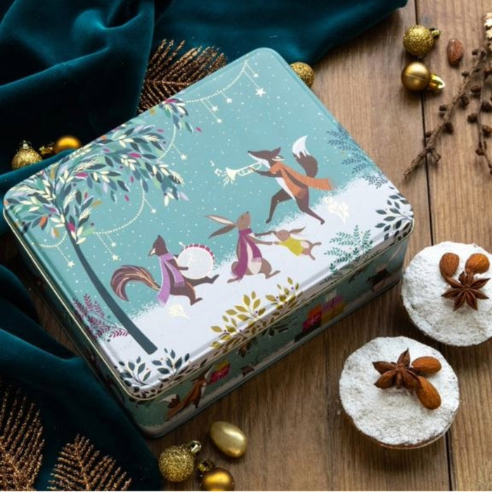 Sara Miller Woodland Tales Christmas Storage Tin