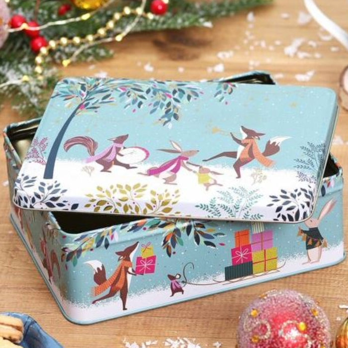 Sara Miller Woodland Tales Christmas Storage Tin