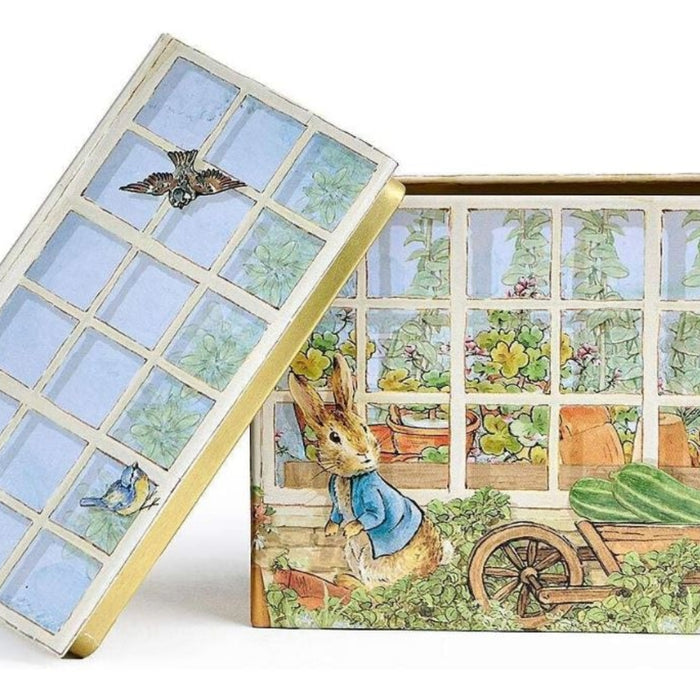 Emma Bridgewater Peter Rabbit Greenhouse Shaped Storage Tin