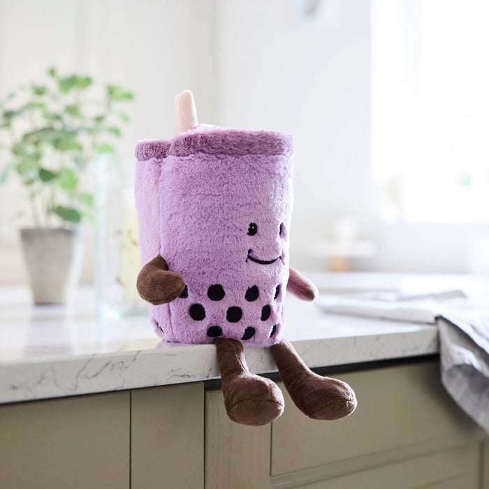 Warmies Boba Bubble Tea Microwavable Lavender Scented Soft Toy