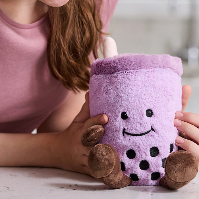 Warmies Boba Bubble Tea Microwavable Lavender Scented Soft Toy