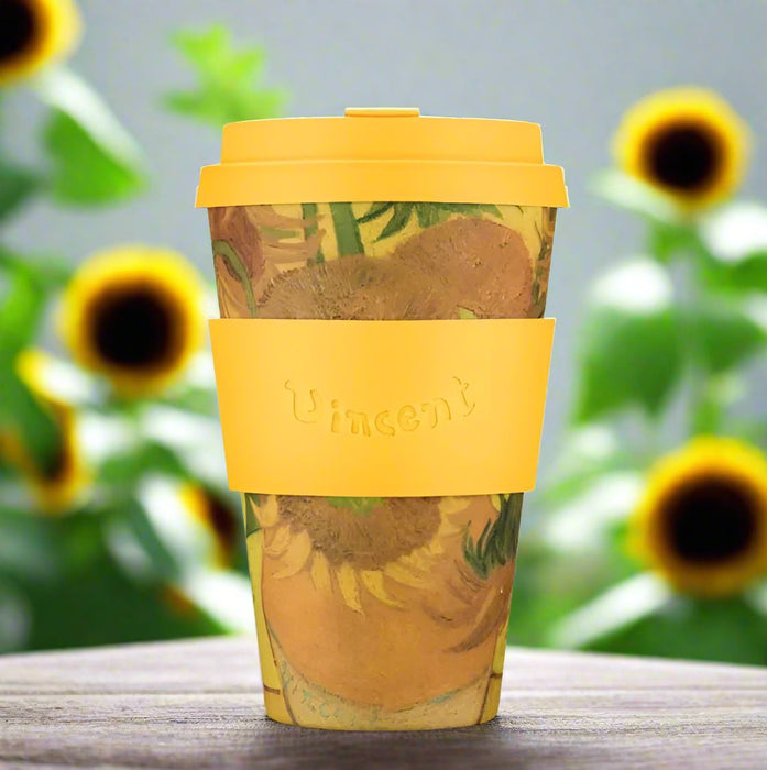 12oz 350ml Vincent Van Gogh Ecoffee Cup Reusable Eco-Friendly Plant Based Coffee Cup (More Colours Available)